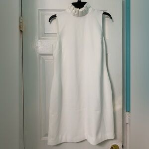 Ted Baker London Ruffle Neck Elegant White Sleeveless Dress Size 1 US Size‎ 4